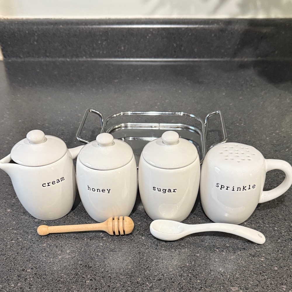 Pottery Barn White Ceramic  Set - Picture 2 of 3